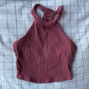 Alo Ribbed High Neck Top